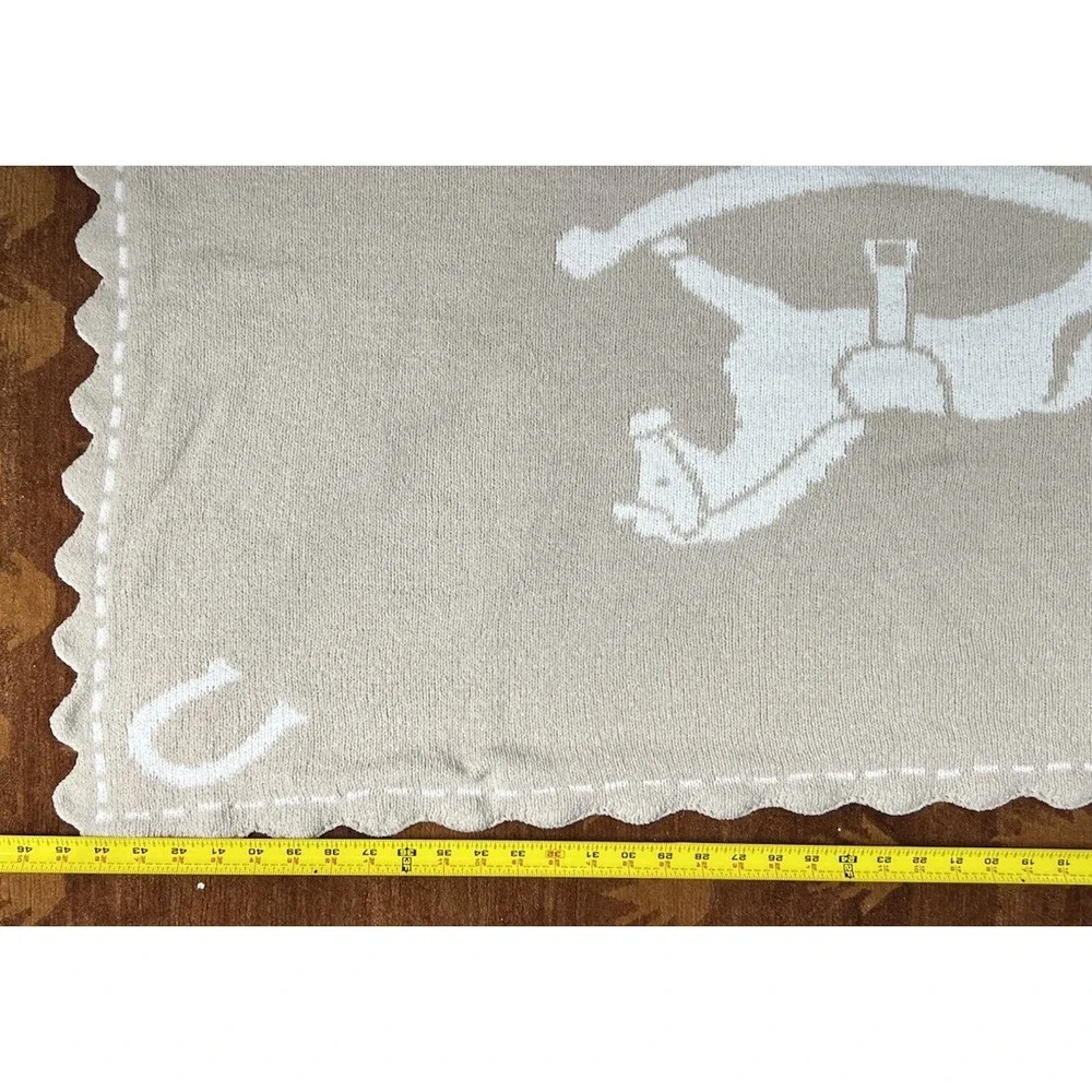 Kylie + Deena Baby Blanket 30x40 Western Cowboy Rocking‎ Horse Horseshoe Plush